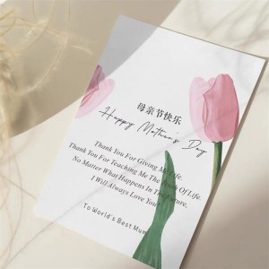 Cártaí Beannachta Clóbhuailte Páipéar Kraft Do Lógó Saincheaptha Breithlá Clóbhuailte 150g N200G N250G N300G Páipéar Páipéar Clóbhuailte Bronntanas Ilchineálach Bronntanas Breithlá Bronntanais Buíochas le Cárta