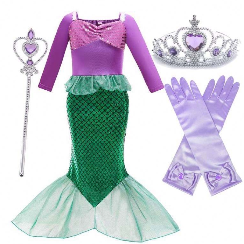 Cóisir lá breithe Oíche Shamhna cultacha Nollag le gabhálais Cailíní Beaga Soláthairtí Éadaí Carnival Mermaid HCMM-005