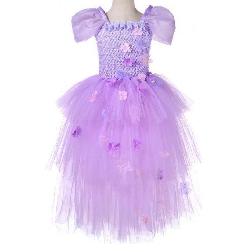 Cailíní Babaí 1-8year Cróise Lámhdhéanta Tulle Mirabel Isabela Encanto Tutu Gúna HCIS-014