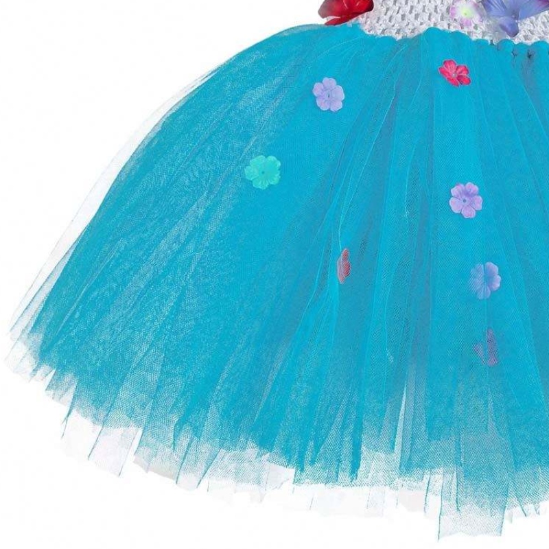Éadaí Oíche Shamhna páistí Cróise Tulle Flowy Flowy Flower Encanto Mirabel Tutu Gúna HCIS-015