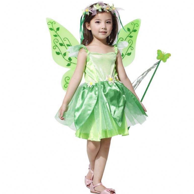 Cailíní Páirtí Oíche Shamhna Gúna Suas Suas páistí Gúna Green Fairy Gúna Éadaí HCTB-008