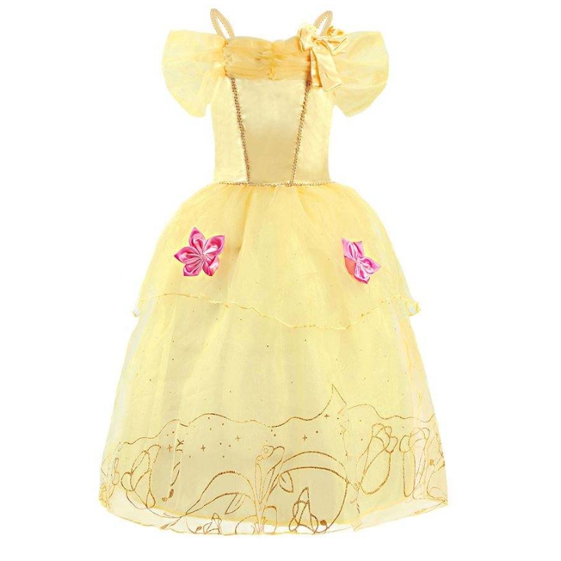 Éadaí Cosplay Oíche Shamhna páistí Belle Aurora Sofia Sofia Samhraidh Éadaí Breithlá Leanbh Cailín leanbh Fancy Rapunzel Gúna Banphrionsa