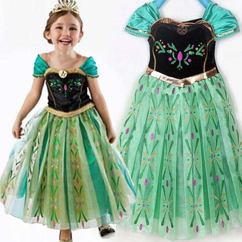 Cailín Sexy Sexy Gúna Mini Dissy Mini Frock Banphrionsa Anna Elsa Party Éadaí bxlsxb