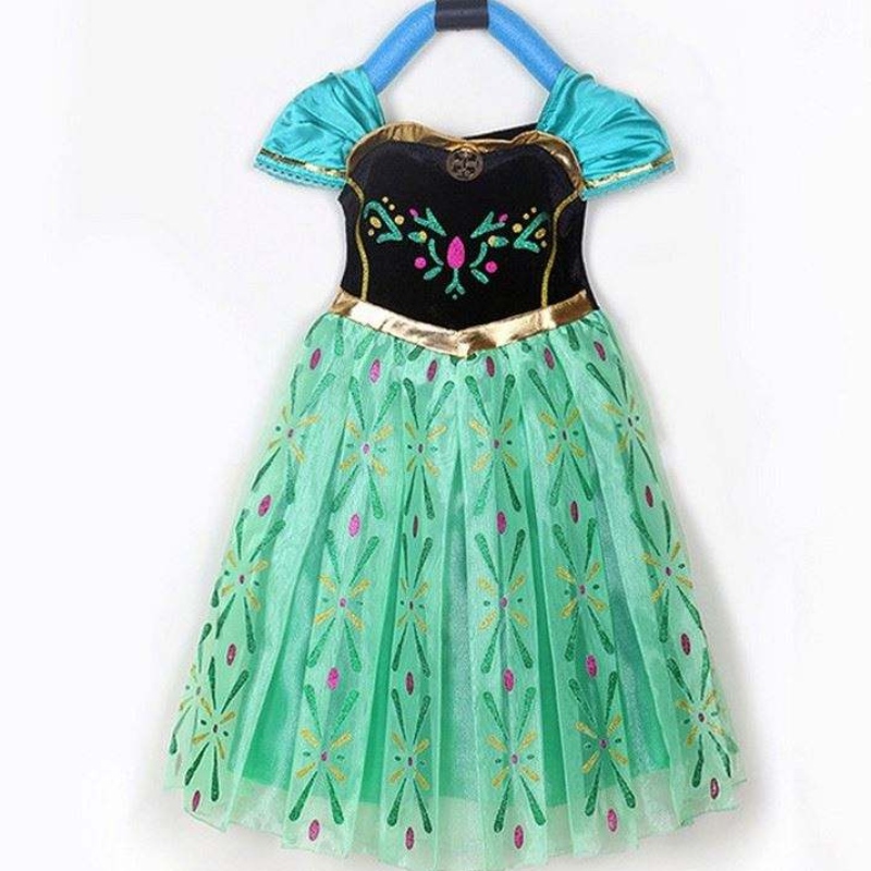 Cailín Sexy Sexy Gúna Mini Dissy Mini Frock Banphrionsa Anna Elsa Party Éadaí bxlsxb