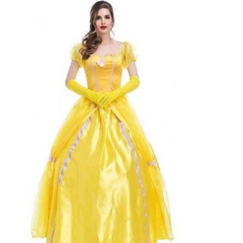 Gúnaí Leansa Costaileacha Belle Gúna Lady for Beauty and the Beast Women Party Clothing