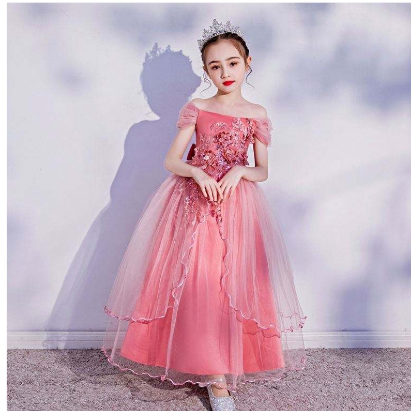 Dearaí Frock Linbh Ardchaighdeáin Boutique Girl Gress Gúna an Iarthair dona páistí Gúna cailín cóisir tráthnóna LP-213