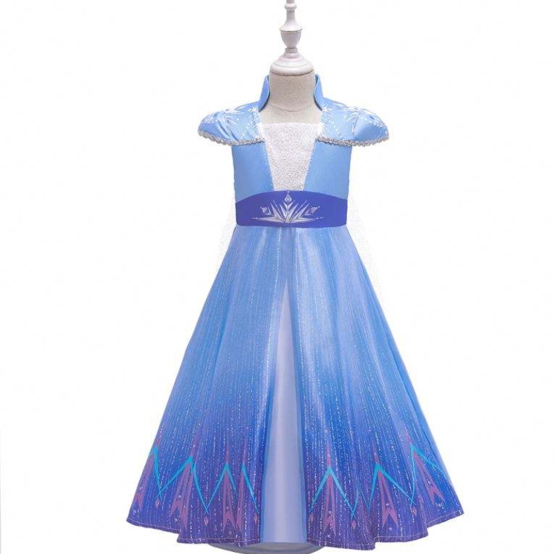 Gúnaí Nua Banphrionsa Elsa Anne Cosplay Cailíní Costumes Scannáin Teilifíse Éadaí Cóisir Oíche Shamhna BX1709