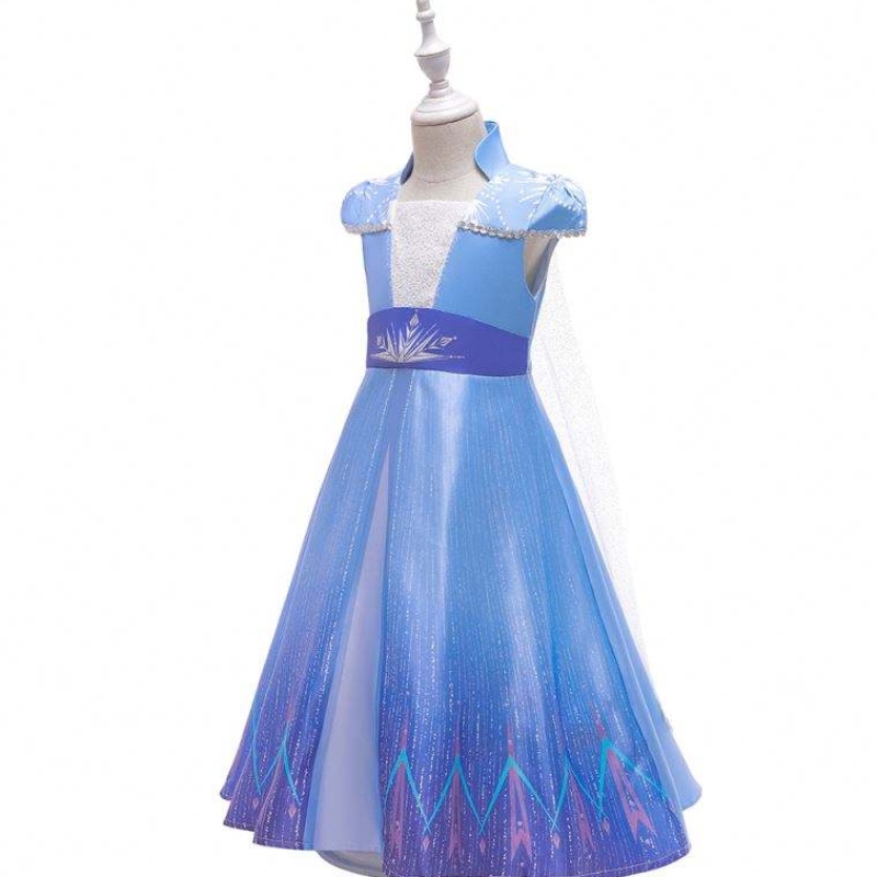 Gúnaí Nua Banphrionsa Elsa Anne Cosplay Cailíní Costumes Scannáin Teilifíse Éadaí Cóisir Oíche Shamhna BX1709