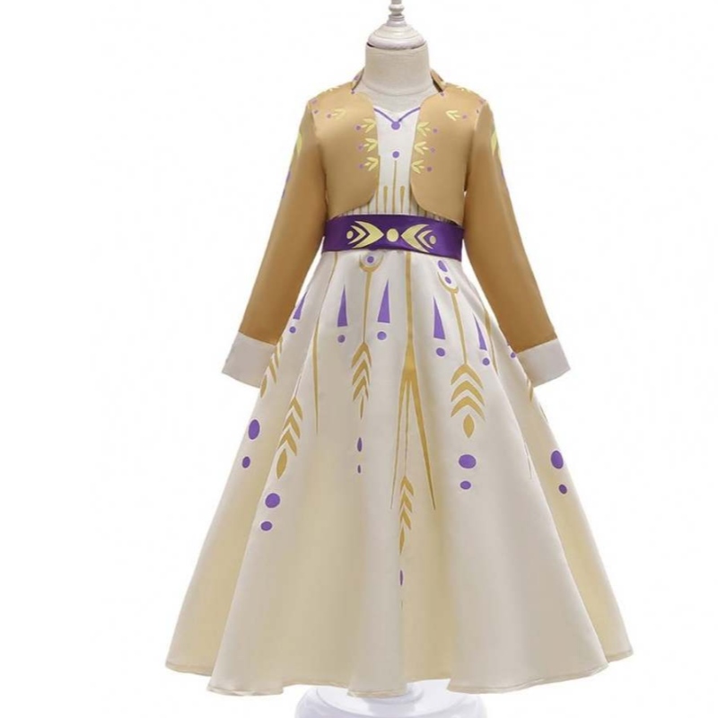 Scannán 2 Banphrionsa Elsa agus Anna Baby Girls Gúna Cosplay BX1662