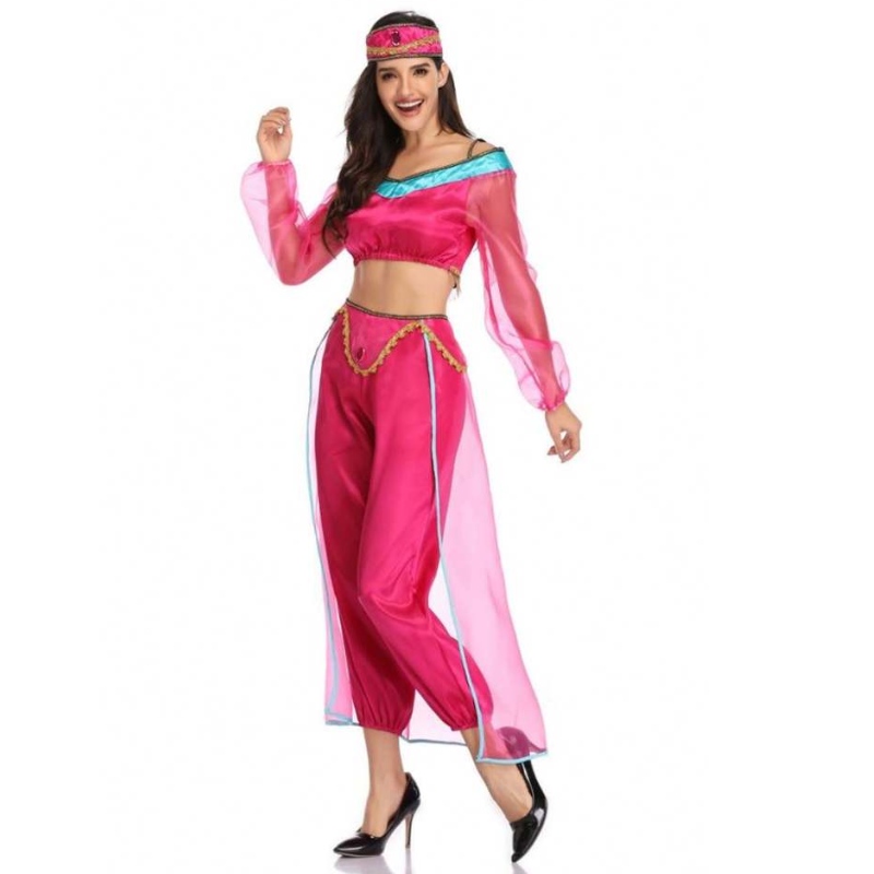 Mná mórdhíola sexy sleeve fada Arabach India jasmine banphrionsa éadaí Oíche Shamhna bandia bandia bandia bandia cosplay bean