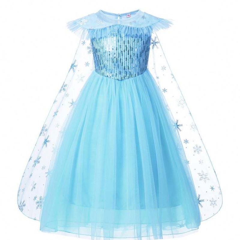 Cailíní Elsa Cosplay Gúna Éadaí Fancy Cailín Snow Snow Oíche Shamhna Páirtí Breithlá Leanaí Cloak Éadaí Banphrionsa Cloak