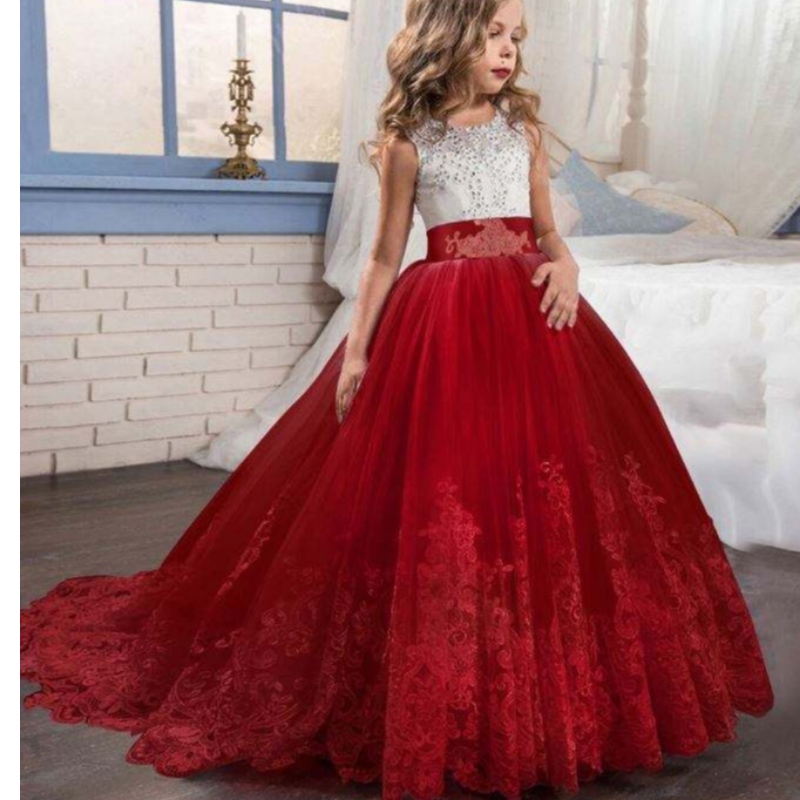 Baige só Banphrionsa Gúna cóisir sleeveless Gúna páistí mórdhíola gúna tráthnóna tráthnóna maisiúil éadaí prom prom prom