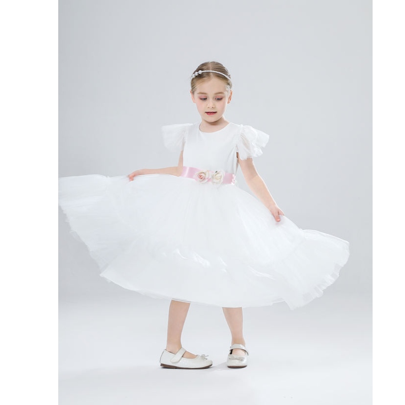 Gúna cailíní bláthanna leanaí gúnaí bainise bridesmaid do pháistí gowns tulle bándearg cailíní cóisir siopa a chaitheamh froganna galánta