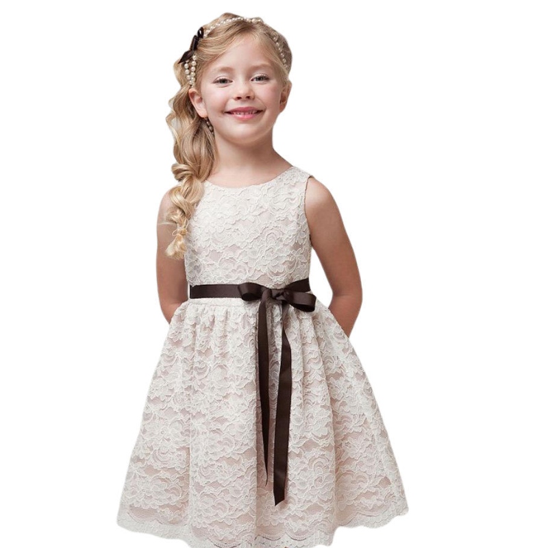 Gúnaí Cailíní Lása Samhraidh Gúnaí Líne Tapall Kids Pageant Bainise Bridesmaid First Communion110; Gúna Vestidos