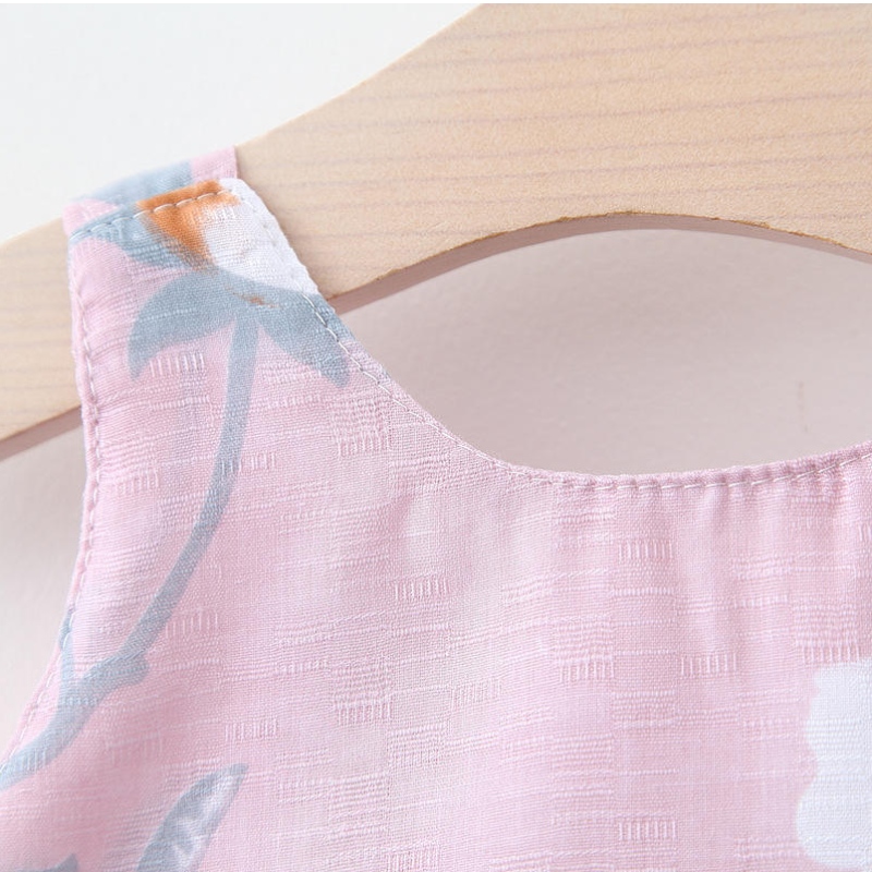 Socraíonn gúnanuabheirthe 2pcs mórdhíola 2PCs an tsamhraidh cailíní cailín sleeveless trá prionsaí banphrionsa gúnaí frock le hata