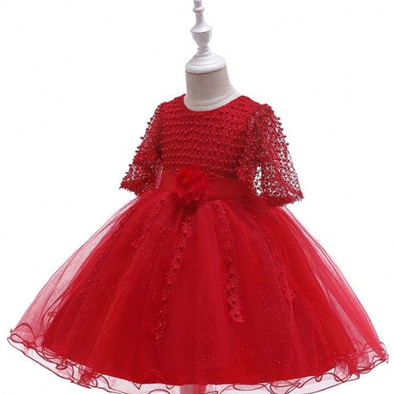 Lá breithe baige gleoite cailíní álainn cailíní gúna cóisire Nollag lása leanbh boutique L5115