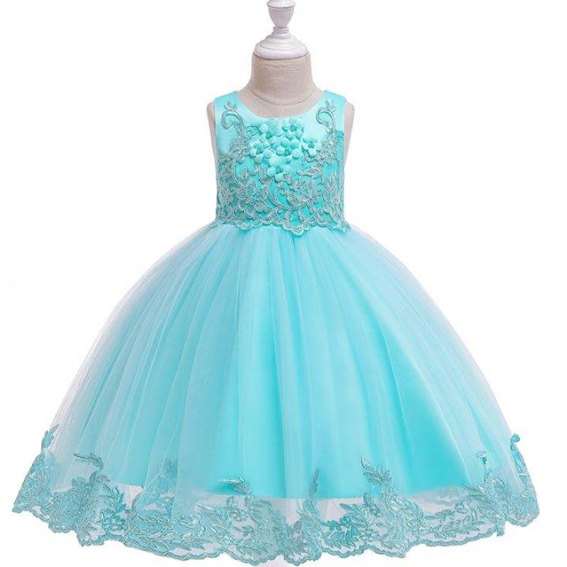 Baige páistí samhraidh gúna sequin cóisir cailín bláth cailín lása sleeveless frock cailín gúnaí lá breithe gúnaí glan cailín
