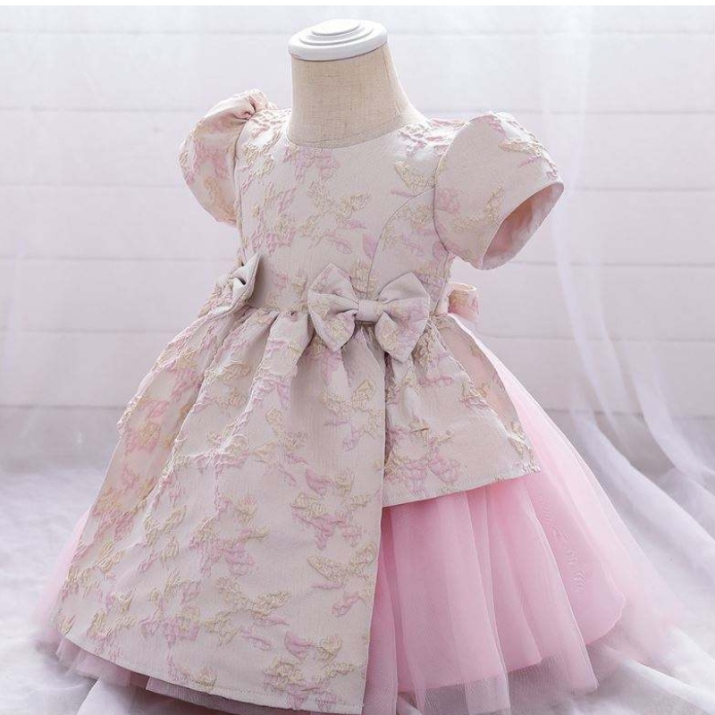Meiqii 0-6years satin tulle páistí bláth páirtí a chaitheamh leanbh mionbheirthe mion-ghúna banphrionsa éadaí baptsim éadaí l1975xz