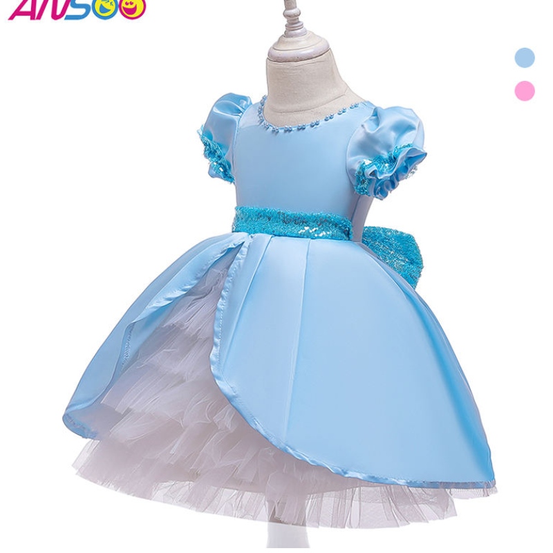 Éadaí kids kids éadaí banphrionsa gúnaí féileacáin sequin tutu gúna leanaí éadaí Oíche Shamhna