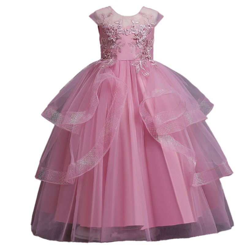 Cailíní Bláth Gúnaí Tulle Mogalra do Dhéagóirí Vintage Vintage Samhraidh Sleeveless Páirtí Galánta Tutu Vestidos Leanaí Gúna Leanaí