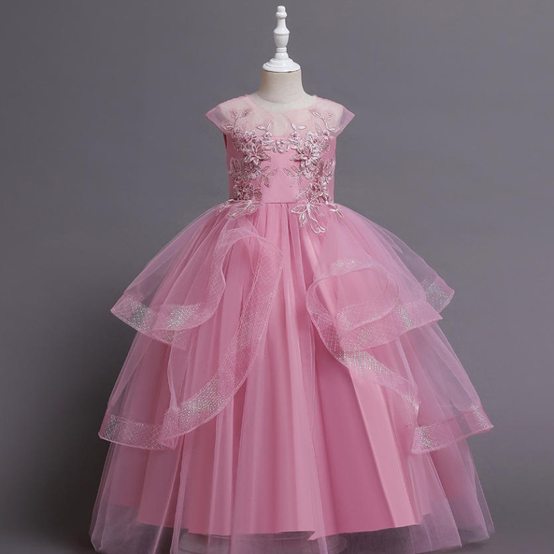 Cailíní Bláth Gúnaí Tulle Mogalra do Dhéagóirí Vintage Vintage Samhraidh Sleeveless Páirtí Galánta Tutu Vestidos Leanaí Gúna Leanaí