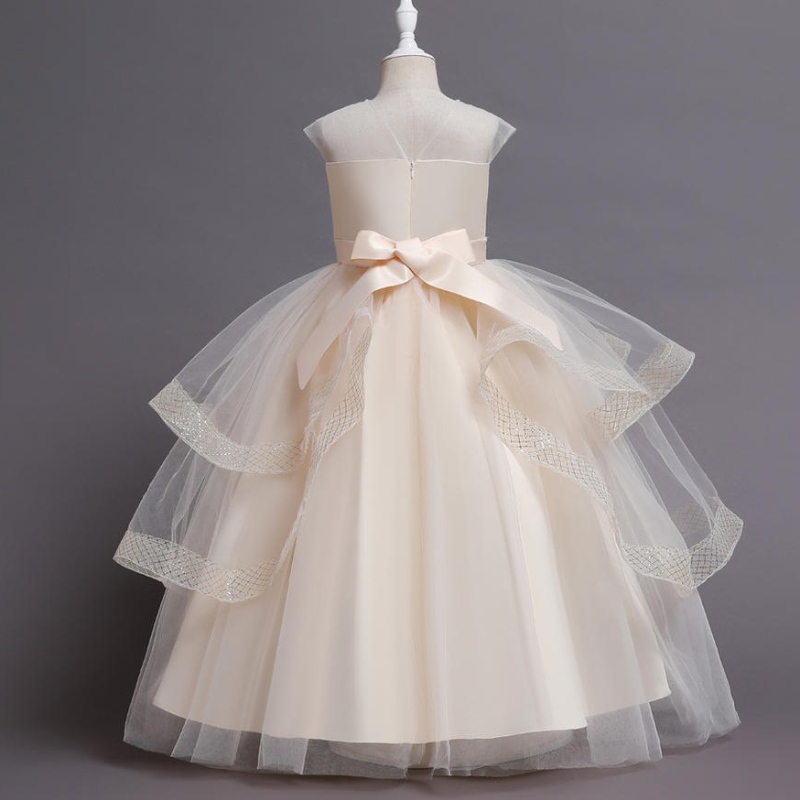 Cailíní Bláth Gúnaí Tulle Mogalra do Dhéagóirí Vintage Vintage Samhraidh Sleeveless Páirtí Galánta Tutu Vestidos Leanaí Gúna Leanaí