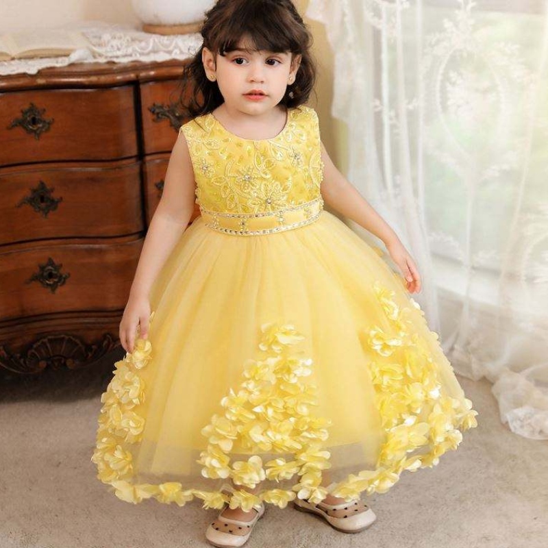 Baige Tuirc Stílna Tuirce páistí Frock Girl Gred Gúna Baige Kids Breithlá Gúna 2years N2103