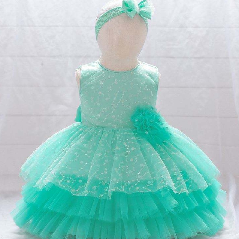 Babaínaíonán tulle sleeveless liathróid gúna cailíní lá breithe cóisir lá breithe tráthnóna banphrionsa páistí tutu tutu gúna layered