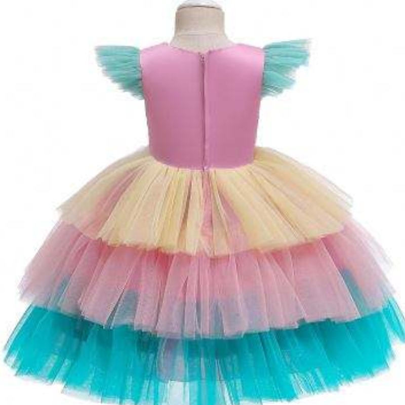 Sleeves tulle baige unicorn tutu sciorta sciorta páistí císte gúna bláthanna éadaí éadaí Oíche Shamhna caitheamh