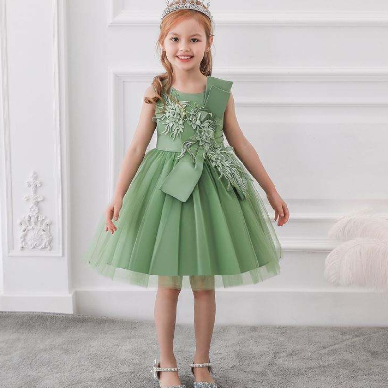 Gúnaí Cailíní Cóisir Bainise Nua Gúnaí faisin puffy lá breithe gleoite gleoite cadás éadaigh Nollag frock l5082