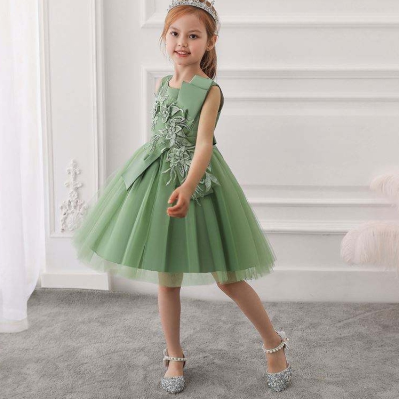 Gúnaí Cailíní Cóisir Bainise Nua Gúnaí faisin puffy lá breithe gleoite gleoite cadás éadaigh Nollag frock l5082