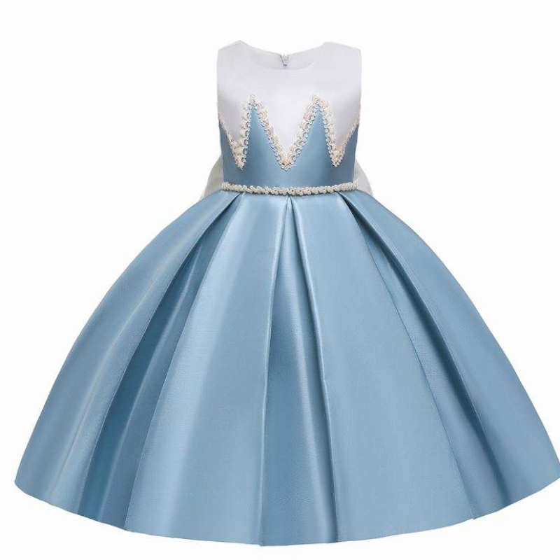Baige Little Girl Little Breithlá Gúna Cóisir páistí Gúnaí Bróidnéireachta Sequin Sequin Gúnaí Satin