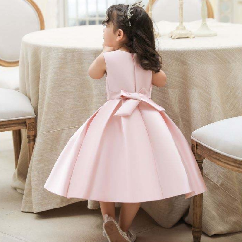 Baige Baige Cailín Baby Gúna Cásca Gúnaí Banphrionsa Ócáideach Sleeveless Outfits Samhraidh gúna cóisir bogha