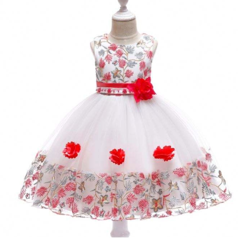 Díoltóir is Fearr Leanaí Gúna Páirtí Bláthanna Leanaí Mancy Girl Frock Baby Mini Breithlá Éadaí L5045