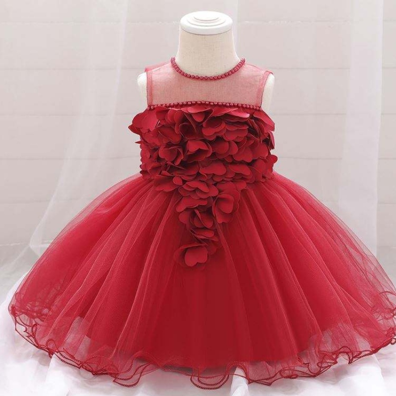 Leanaí Dearaidh Nua Éadaí páistí Frock Design Flock Flower Cailín Cailín Breithlá L1932XZ