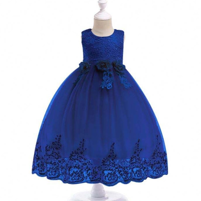 Dearadh Frock Dearadh Baby is déanaí Boutique Kids Éadaí LÁITHREÁIN Gúna Cóisir Cailín Sequin L7791