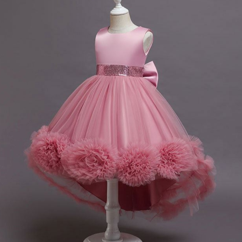 Baige Little Girls Big Cailíní Bláth Traein Traenach Tutu Gúna Tutu Páirtí Pageant Foirmiúil Banphrionsa Gúna Ball Prom Banphrionsa
