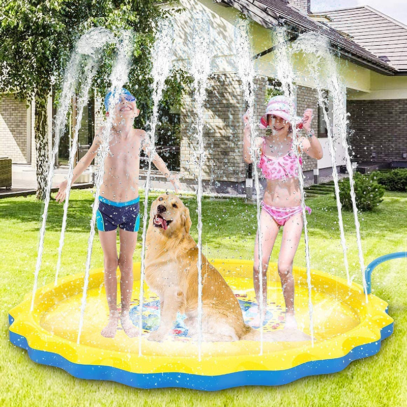 Sprinkler Inflatable Mat Mat Pet Kids Pad Splash Pad