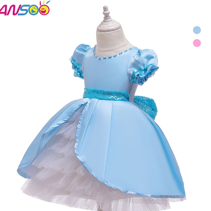 Páistí sleeveless kids leanaí cailíní cailíní puffy gorm tutu gúna leanaí leanaí óganaíonáin gúna siopa trending samhraidh gúna siopa do chailín