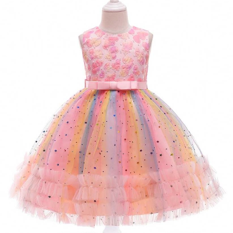 Baige Nua Sequins Císte Císte Císte Gúnaí Cóisir 3-10years Gowns Páirtí Leanbh Cailíní 'Gúnaí