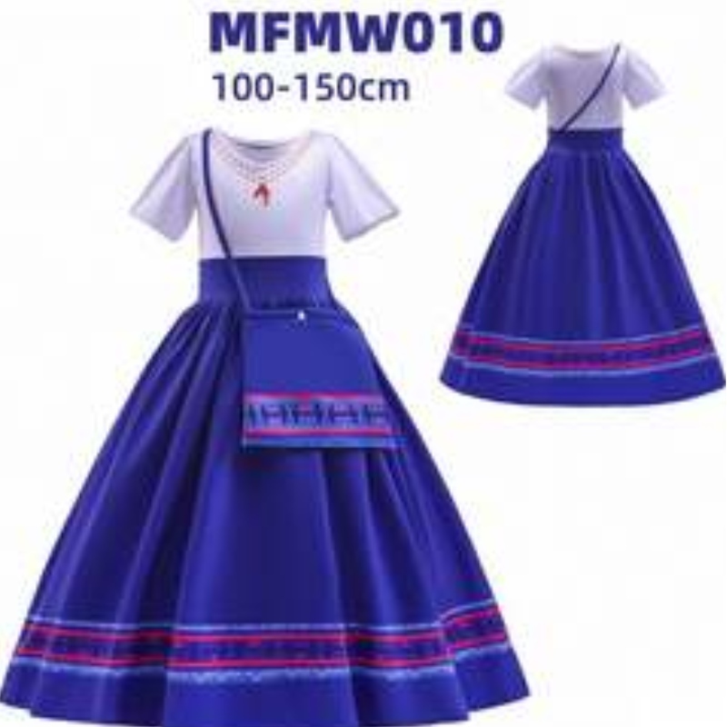 Baige Encanto Mirabel Luisa Cosplay Cosplay Cailín Cailín Páirtí Gúna Banphrionsa Oíche Shamhna le mála