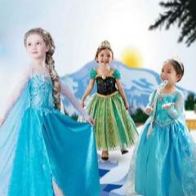 Éadaí reoite Elsa Anna Elsa 2 Gúna Cailíní Oíche Shamhna 'Gúnaí le seicheamh