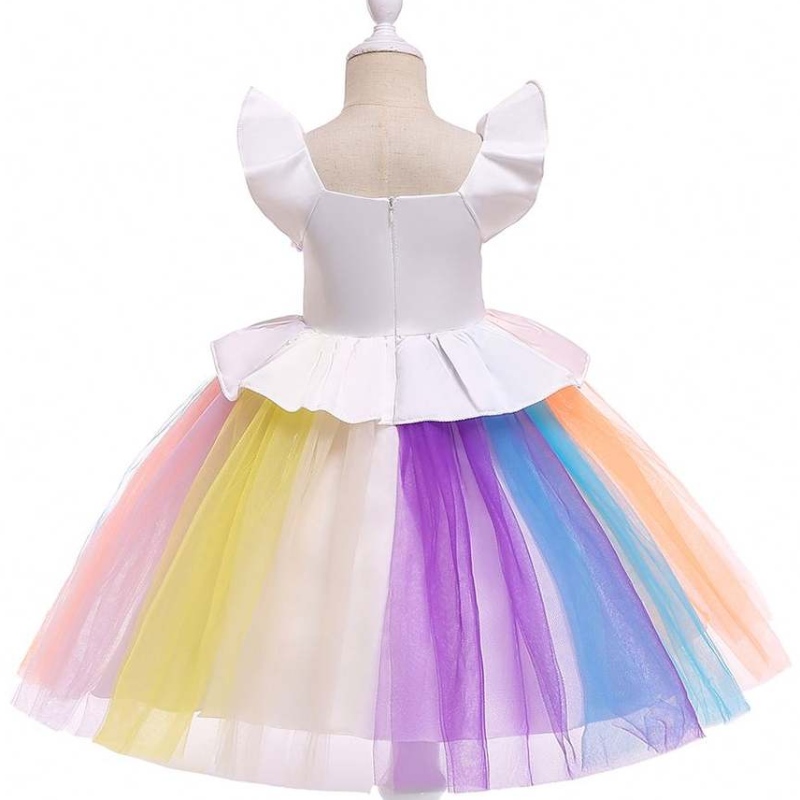 Baige Unicorn Kids Éadaí Dearadh Nua Dearadh Cailín Leanbh Gúnaí Gloine Gúna Feidhmíochta L5090