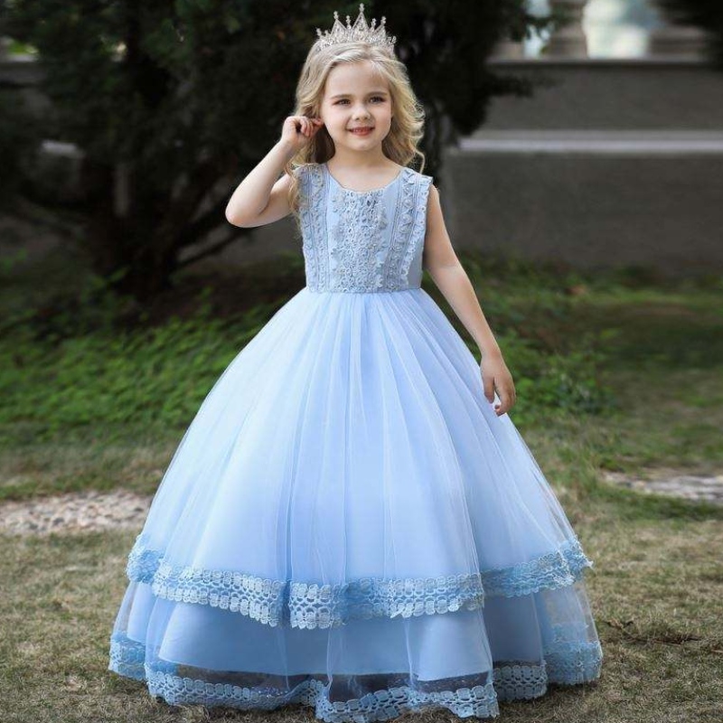 Baige Bán Bán Gúna Fada Banphrionsa Pageant Gúnaí Ball Prom Prom Páirtí Bainise Bláth Gúnaí Cailíní Foirmiúla