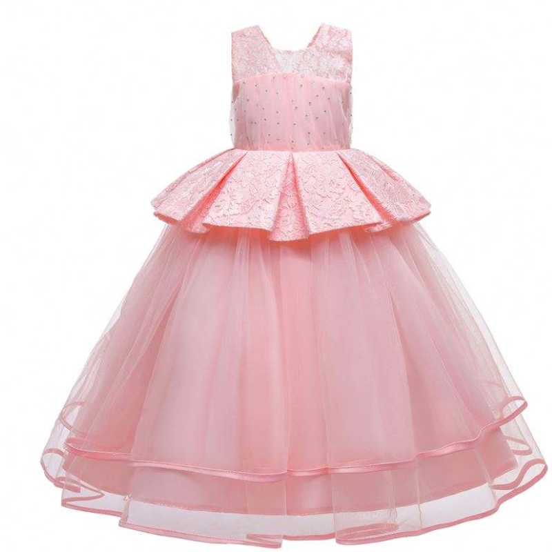 Baige páistí galánta gúna fada cailíní leanaí prom gúnaí tráthnóna fada frock gowns só-275 LP-275