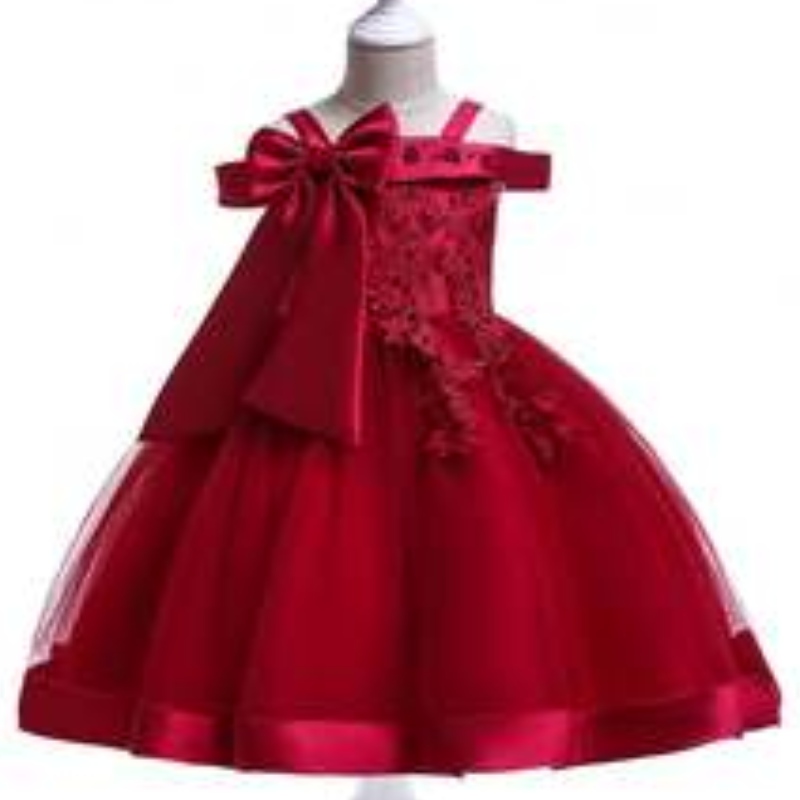 Gúnaí Bainise Baige Kids Pictiúir Gúna Bláthanna Leanbh Leanaí Dearadh Frock L5081