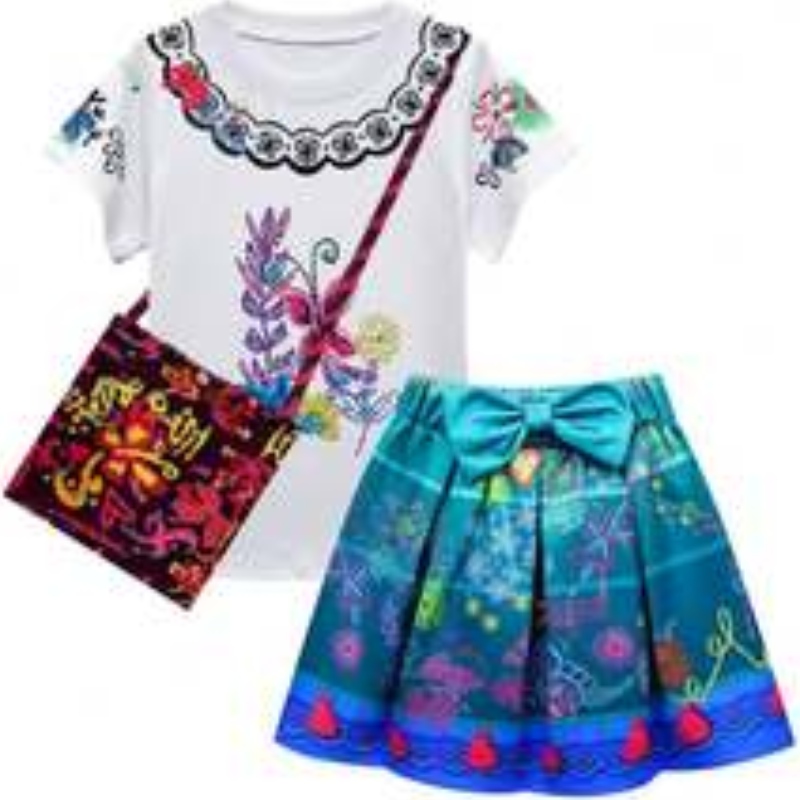 Baige Encanto Mirabel Madrigal Cosplay Costume Carnival Carnival Oíche Shamhna Gúna Banphrionsa Corcra