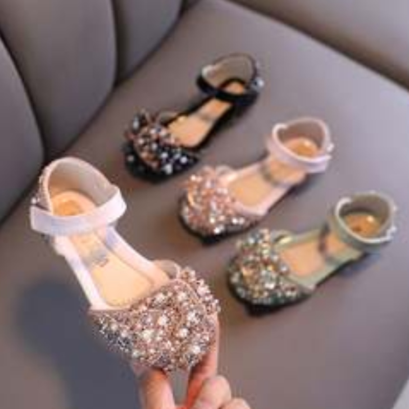 2021 Bróga Sandals Sandals Nua Diamond Faisin Nua Bróga Sheicheamhach Cailín Leanbh Leanaí PU Bróga Bróga