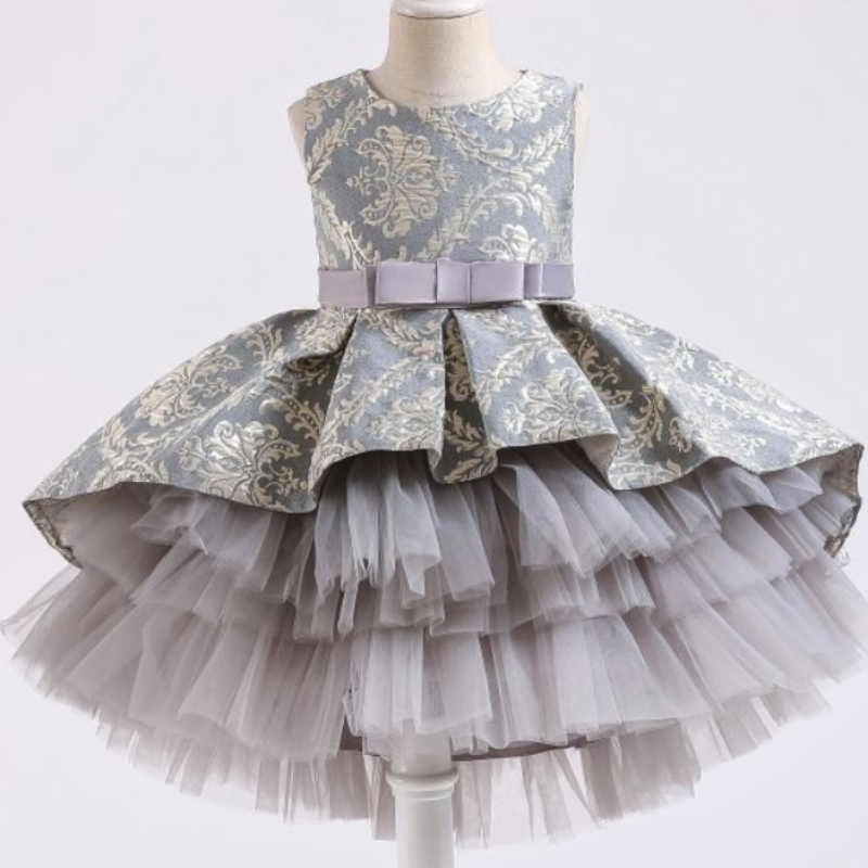 Baige 3-12y Flower Girl Gúna Monarcha Monarcha Mórdhíola Boutique Kids Éadaí Banphrionsa Tutu Skirt 2171