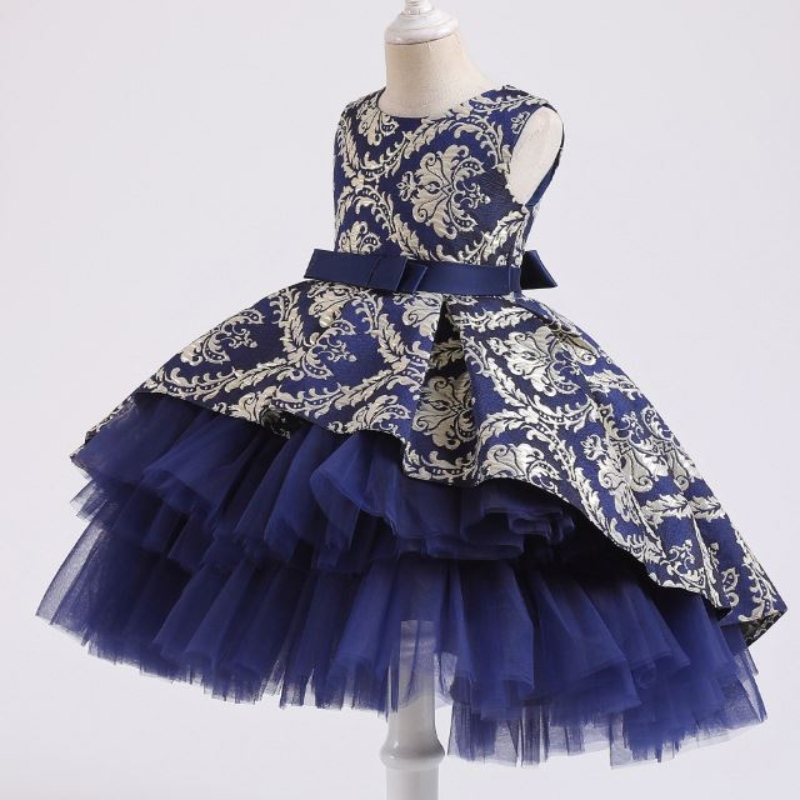 Baige 3-12y Flower Girl Gúna Monarcha Monarcha Mórdhíola Boutique Kids Éadaí Banphrionsa Tutu Skirt 2171